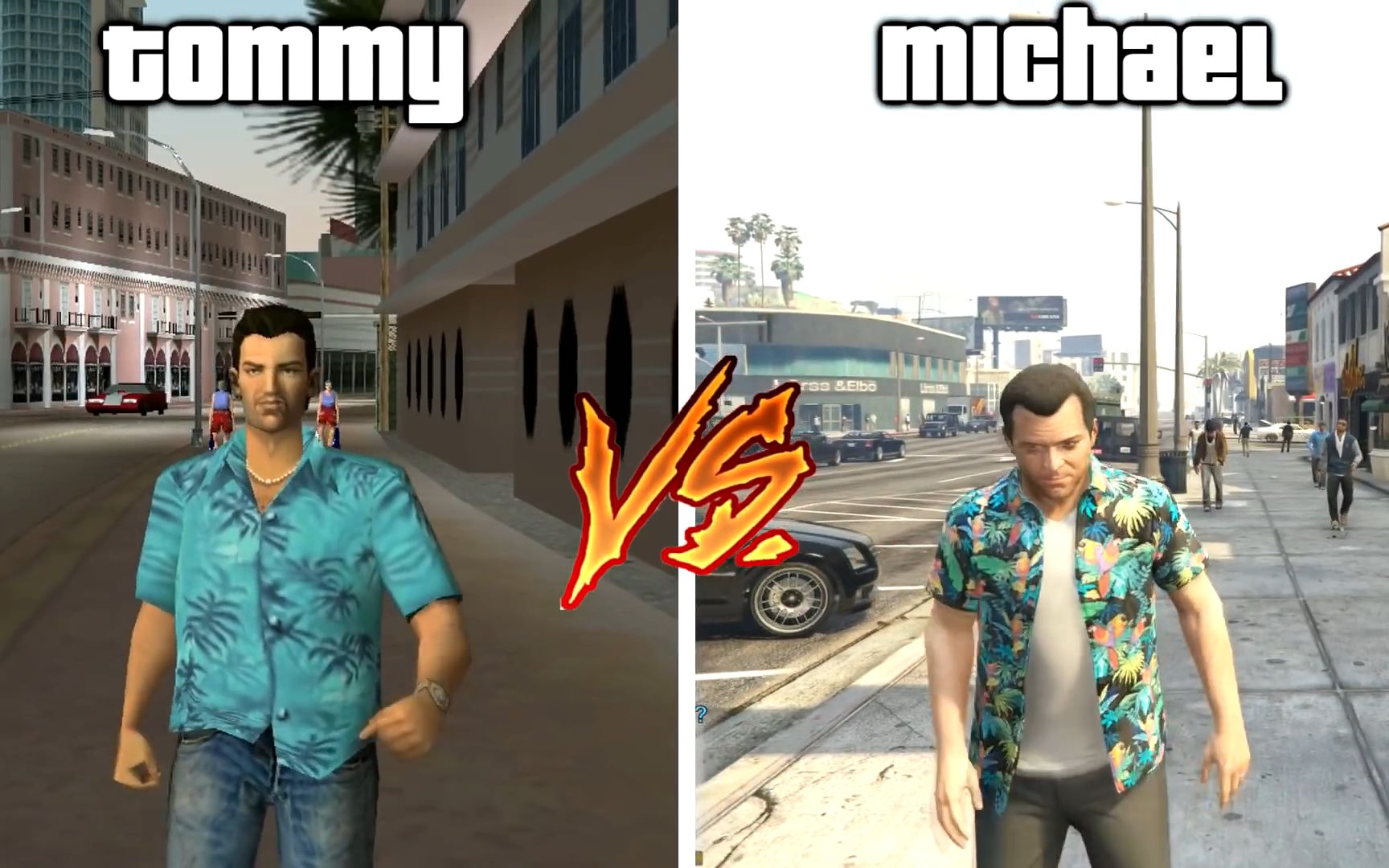 汤米vs麦克cjvs小富克劳德vs尼克gta主角终极对决谁牛逼