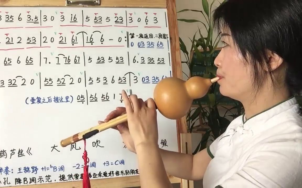 葫芦丝入门学习《大风吹》八孔葫芦丝教学,第二课,步骤详解葫芦丝婚誓