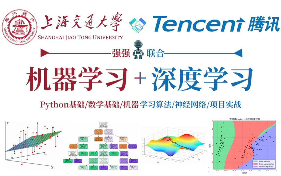 【太...完整了!】这绝对是B站最全的(Python+机器学习+深度学习)系列课程了,上海交大和腾讯强强联合!人工智能/AI/神经网络哔哩哔哩bilibili