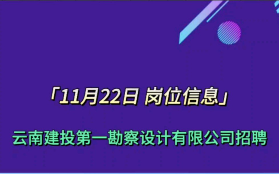 云南建投第一勘察设计有限公司高薪招聘工程师哔哩哔哩bilibili