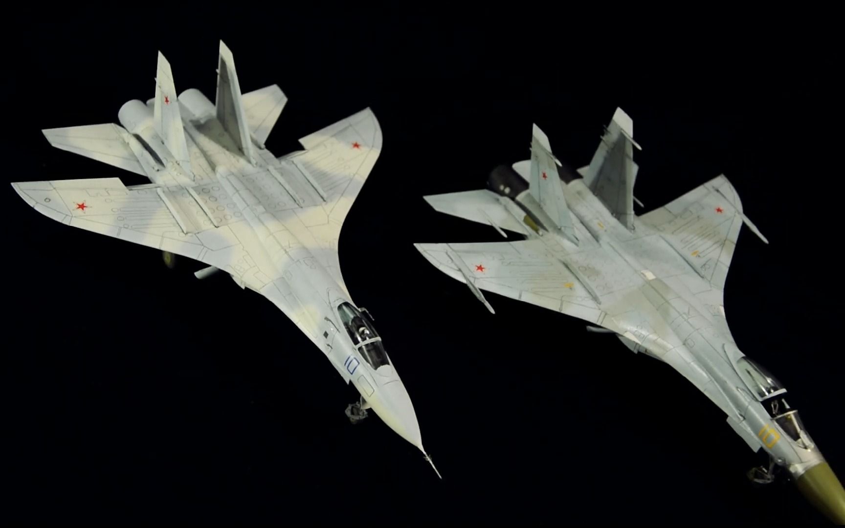 modelsvit 1/72 苏27第一架原型机t 10-1试飞涂装 模型制作视频
