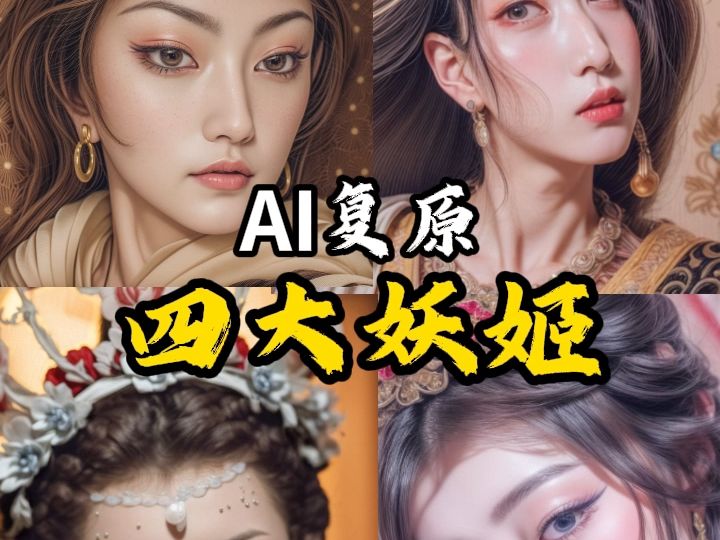 AI复原古代四大妖姬哔哩哔哩bilibili