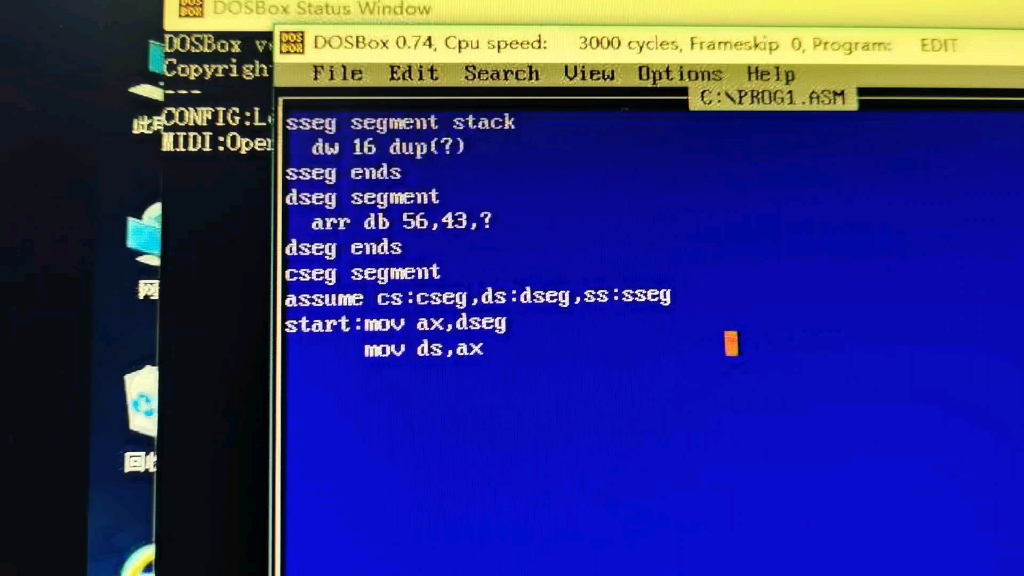 使用DOSBox工具编写汇编语言程序哔哩哔哩bilibili