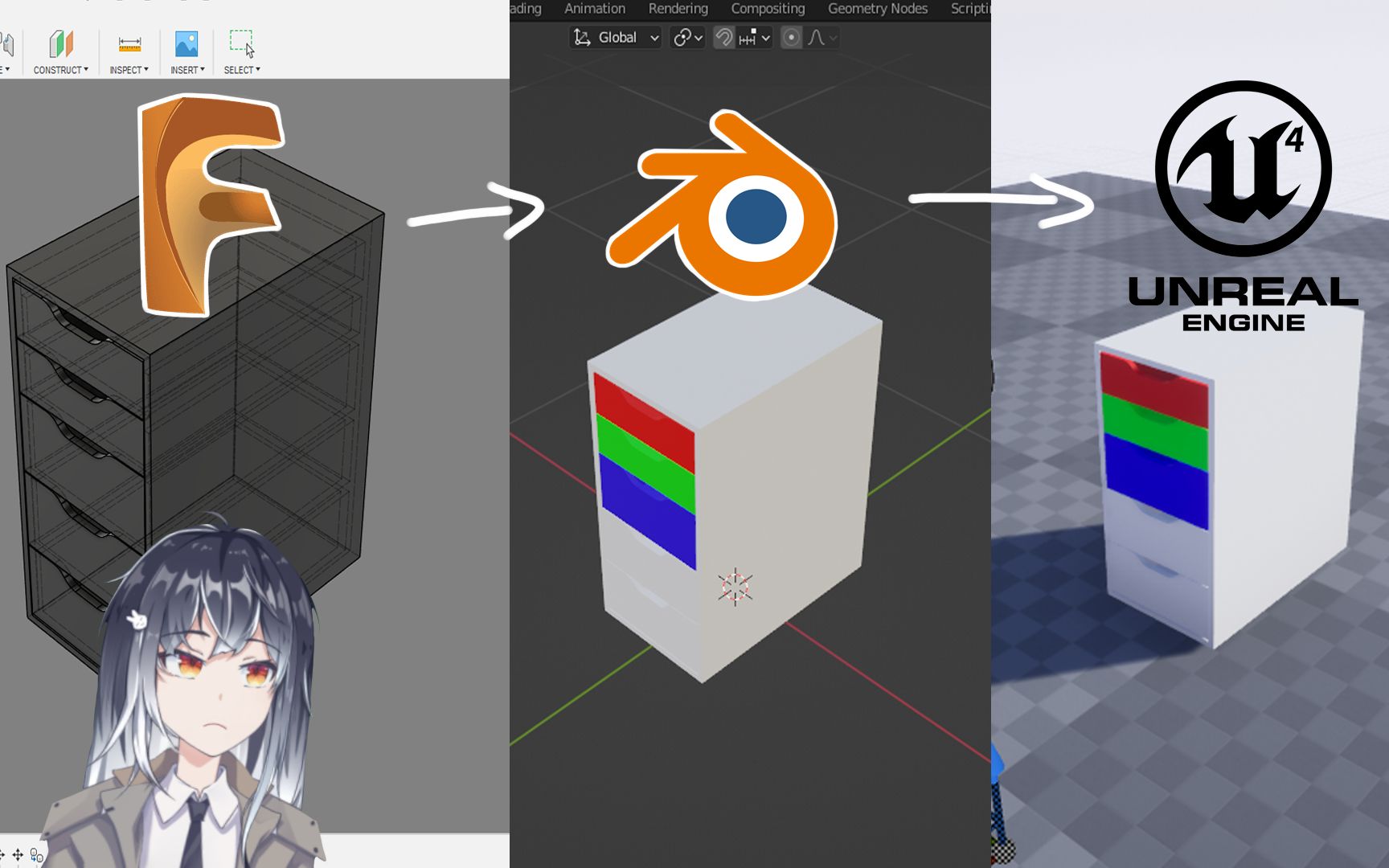 笔记 #6: Autodesk Fusion [usdz]> Blender [fbx]> Unreal Engine 导入流水线的一些注意事项哔哩哔哩bilibili