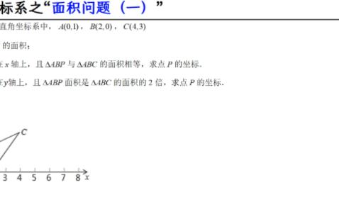 直角坐标系之面积问题(一)哔哩哔哩bilibili