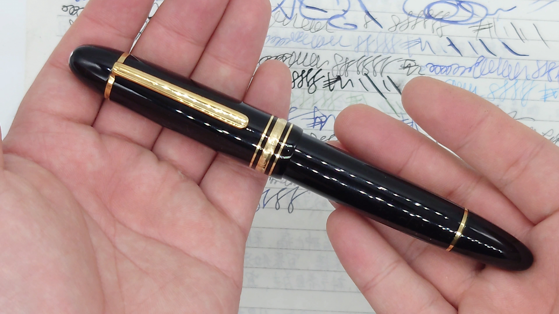 德国 万宝龙 大班 149 七代中黄 18k m尖 活塞上墨