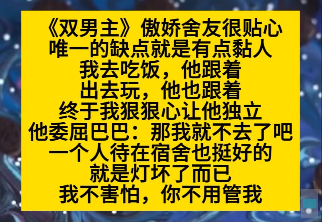 双男主 傲娇舍友很贴心,唯一的缺点是太粘人,可其他室友说他是绿茶,我:他才不是呢.小说推荐哔哩哔哩bilibili