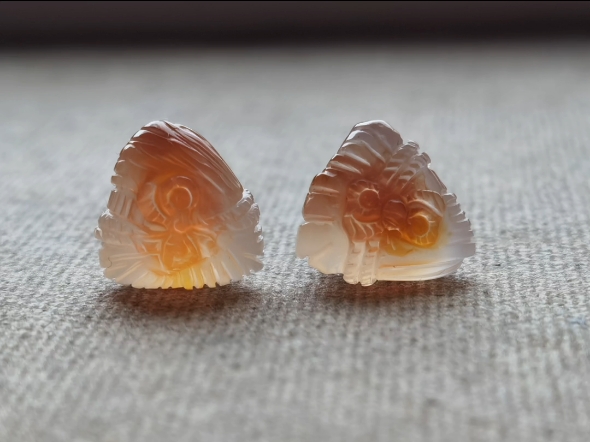 幸福安康,万事如意 阿拉善戈壁糖心玛瑙 端午节快乐～ 纯手工雕刻精致