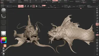 【zbrush雕刻】建模一个价值368的手办外包（龙生九子之“螭吻”），新手也能学会的手办建模案例！！！