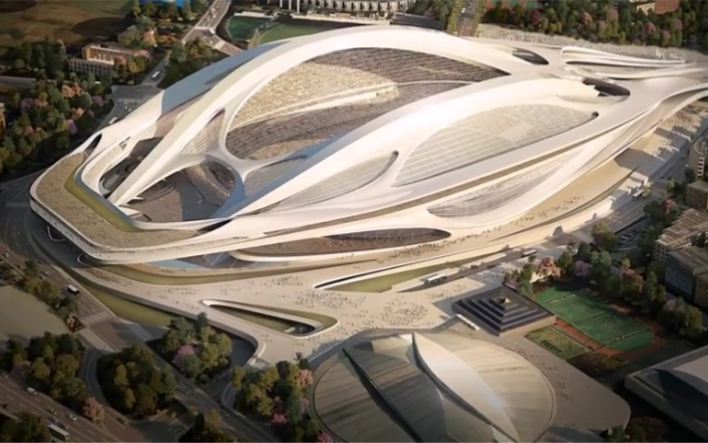 建筑赏析——2020东京奥运会主场馆废弃方案-by 扎哈_哔哩哔哩