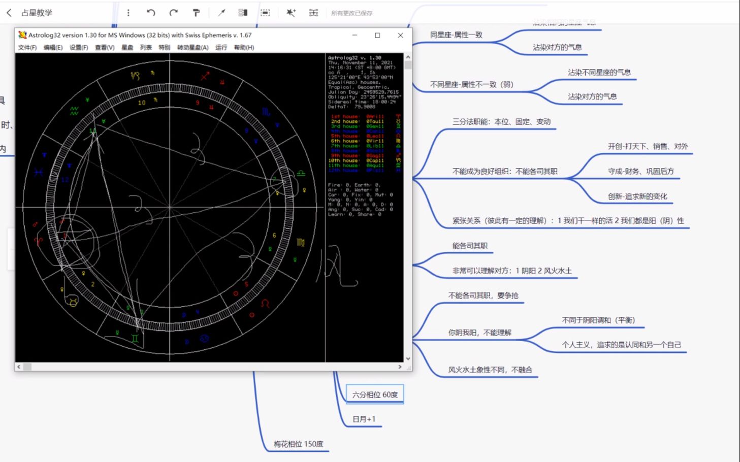 [图]从零开始学占星实例讲解-十二星座、通过星座关系了解相位20211112