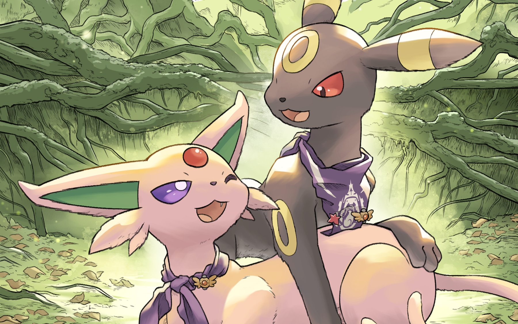 伊布的一家 伊布不管那个都好卡哇伊 每只都有不同的特色