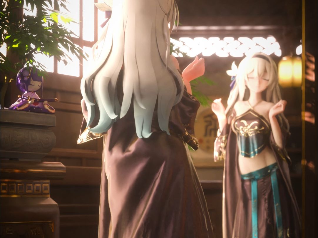 古装照镜子 流萤