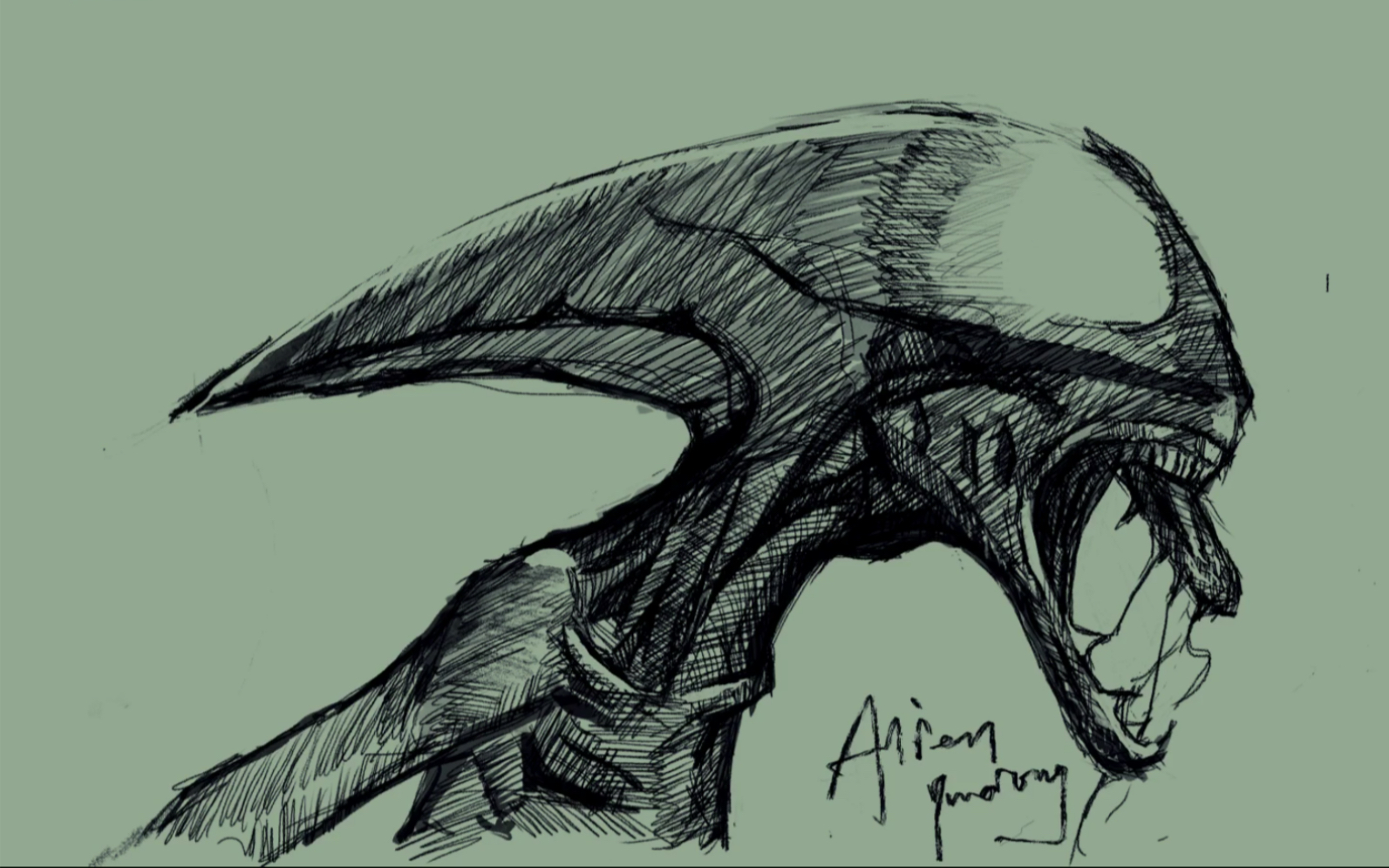 当异形张开嘴的时候,爱了