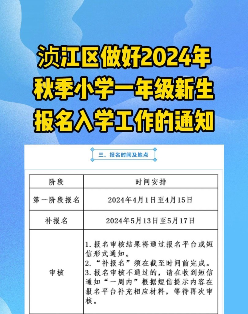 注意注意!浈江区2024年秋季小学一年级新生报名入学通知来了!哔哩哔哩bilibili