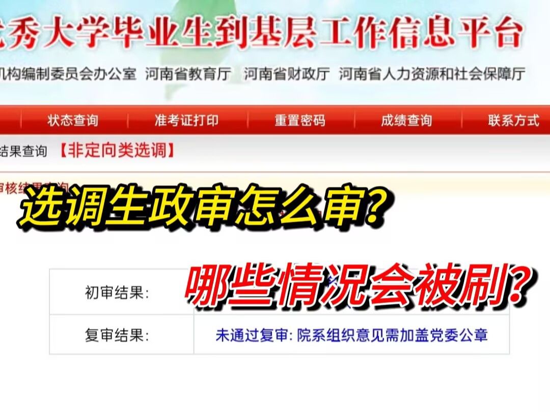 有幸经历过选调生政审,过来人告诉你政审完整细节,哪些情况会被刷!哔哩哔哩bilibili