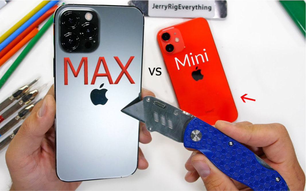 iphone 12 pro max与iphone mini耐久性测试