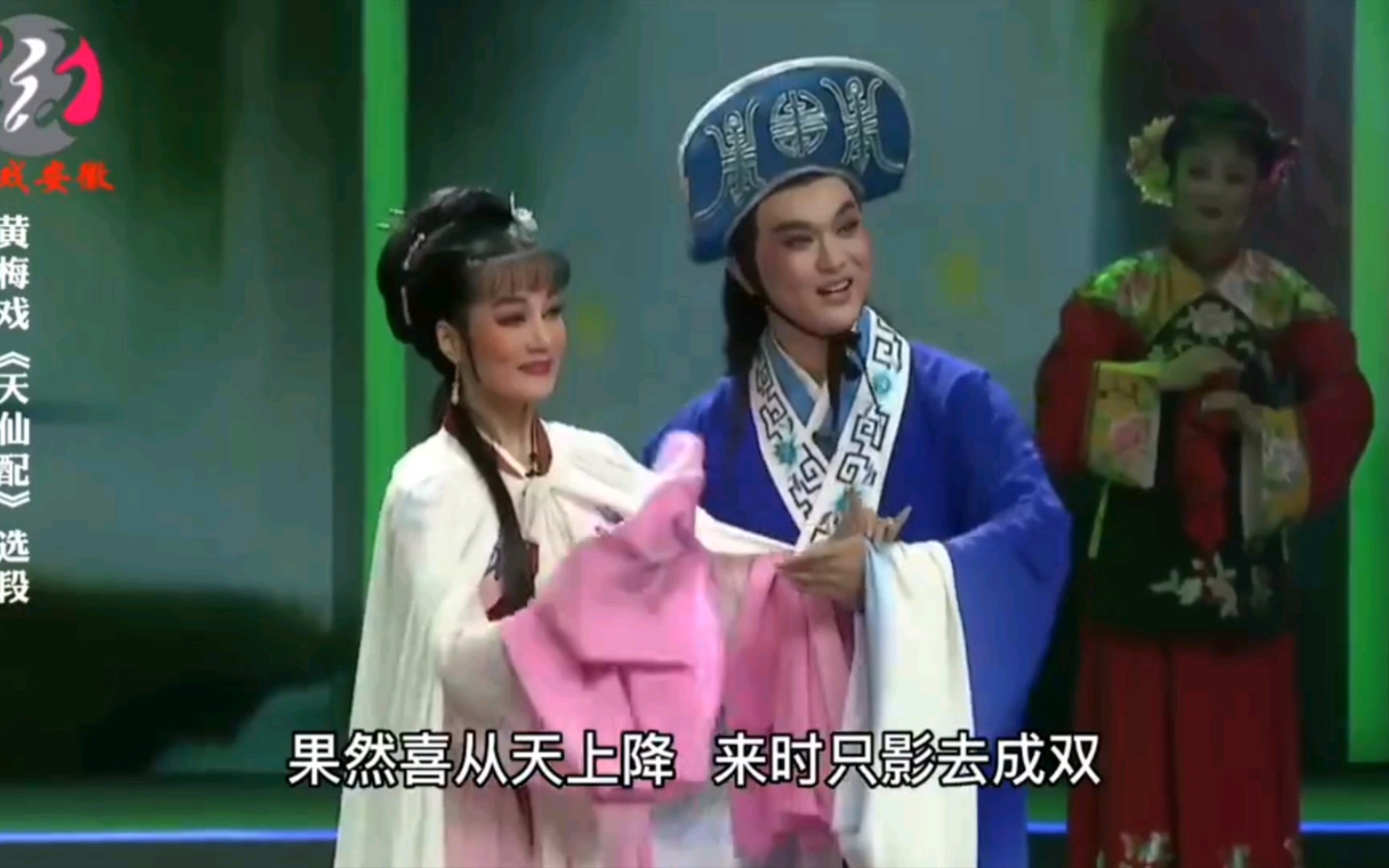 黄梅戏《牛郎织女61果然喜从天上降》片段(青年演员马腾,郑玉兰表演