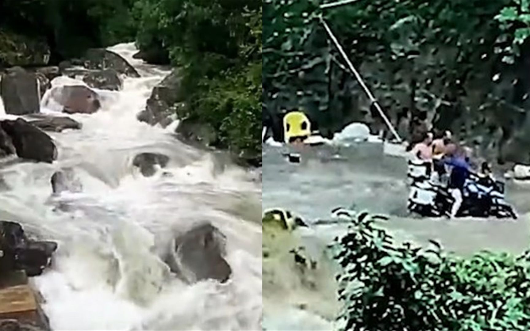 广西上林突发山洪,十几秒洪水填满山谷,游客还想抢救电动车急坏村民哔哩哔哩bilibili