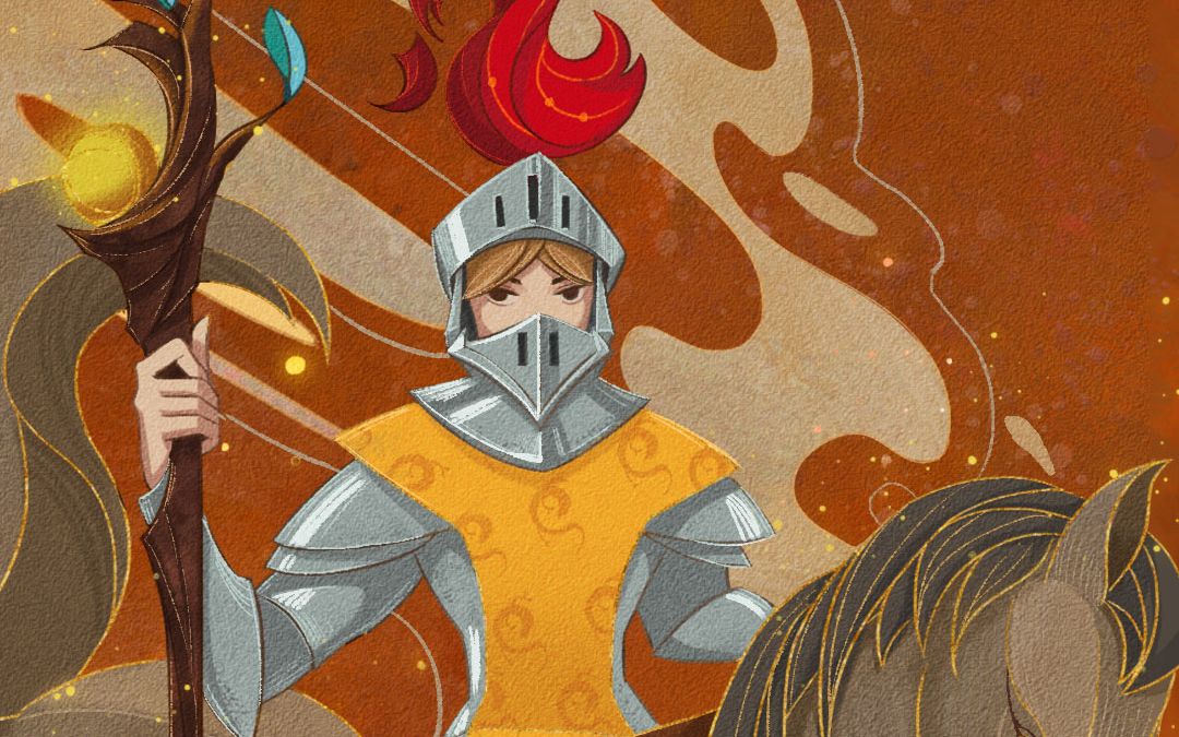 【阿来-绘画过程】knight of wands权杖骑士