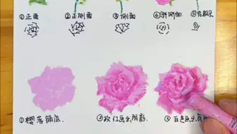 一学就会的玫瑰油画棒教程来啦，不信点进来看看