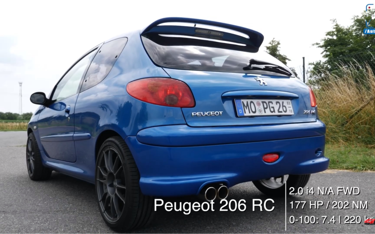 【加速】标致206 rc 177匹 加速测试