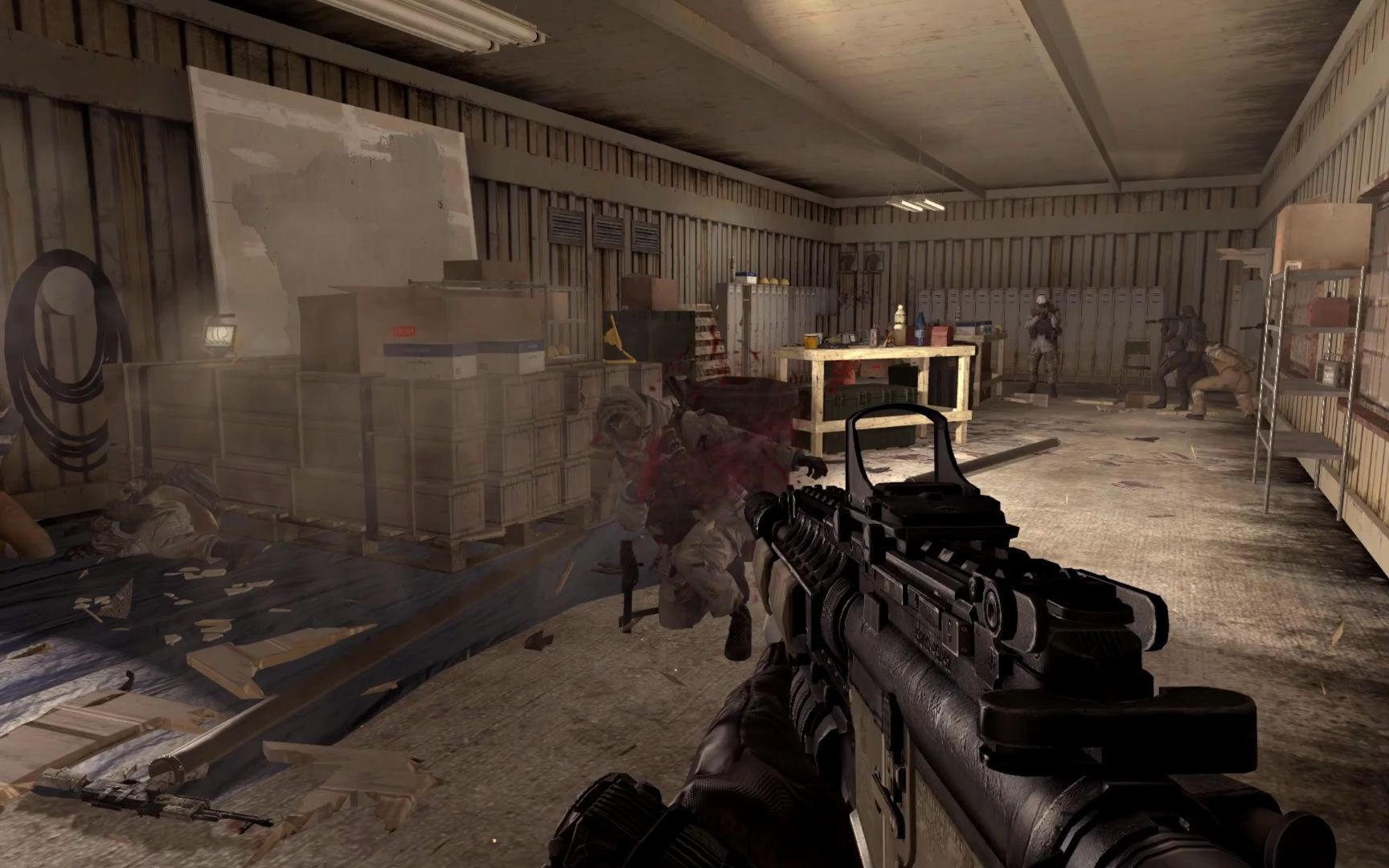 《使命召唤现代战争2》中震撼的枪战场面