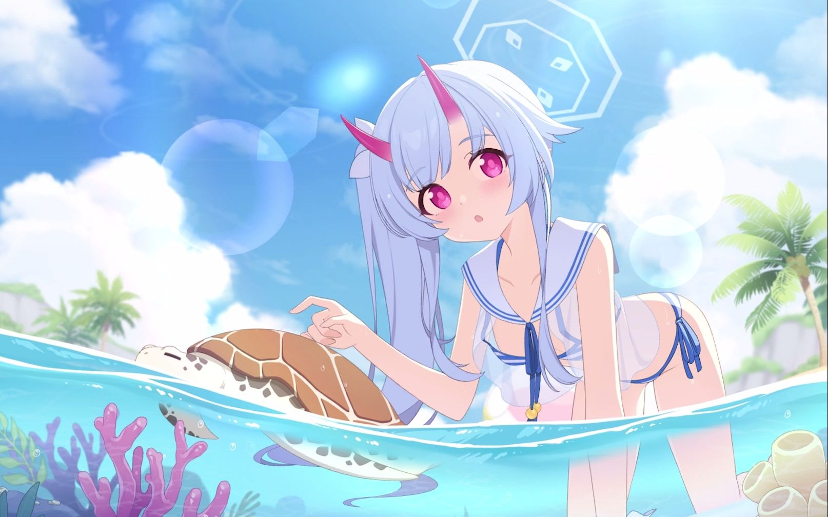 【碧蓝档案】[文件提取] [回忆大厅] 和乐千世 泳装 live2d 动态壁纸