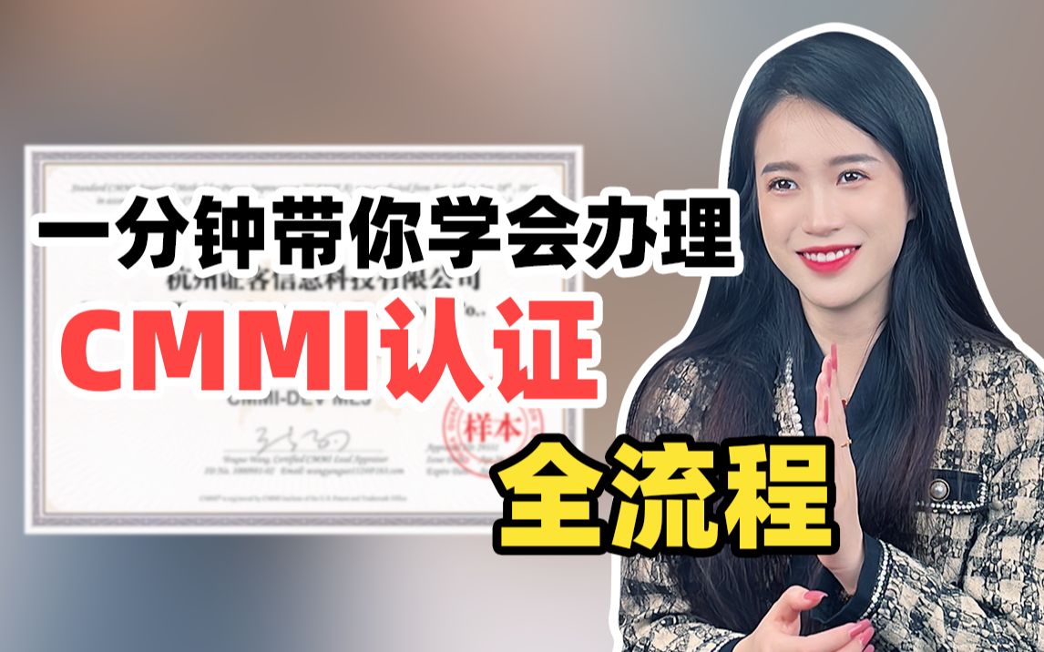 一分钟了解CMMI办理流程哔哩哔哩bilibili