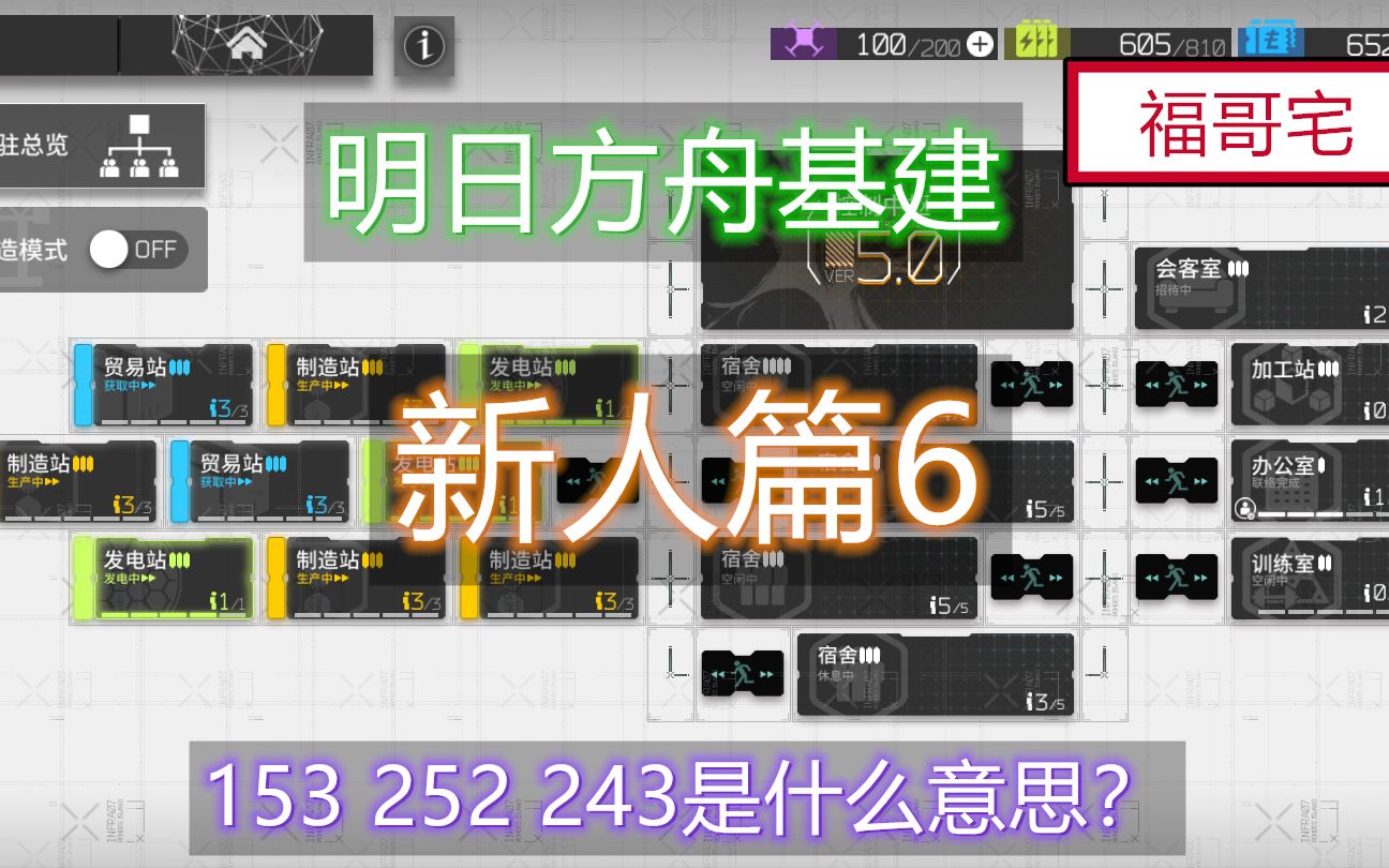 【福哥宅】新人篇6:明日方舟基建153 252 243是什么意思?玩家怎么选?萌新建议!哔哩哔哩bilibili明日方舟攻略