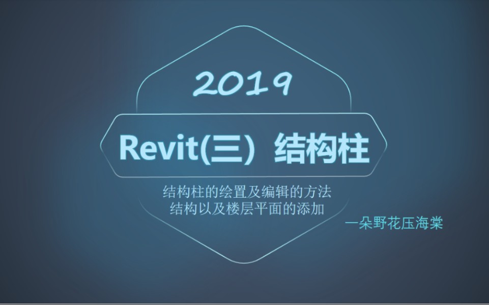 【Revit全教程】Revit(三)结构柱的放置及编辑的方法和平面视图的添加(一朵野花压海棠)无字幕,真正想学的来!!!哔哩哔哩bilibili