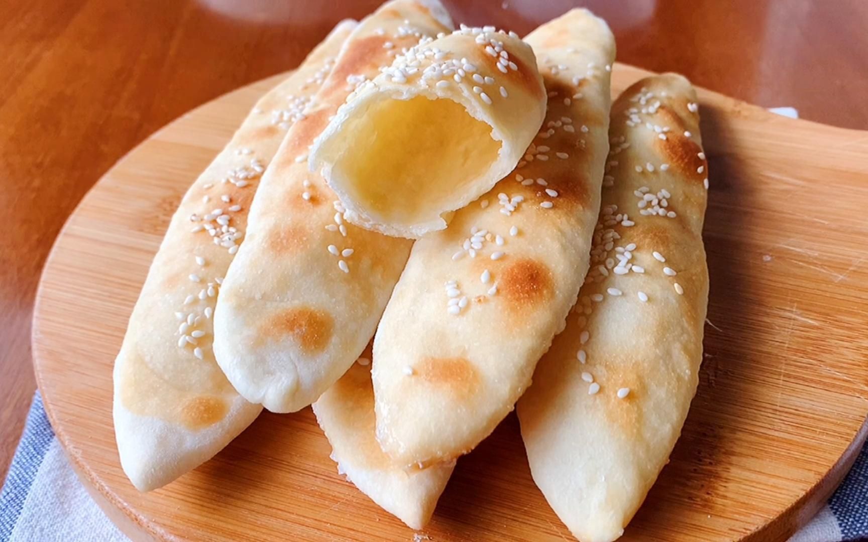 10分钟速成空心糖烧饼:1秒钟就鼓起来,香甜酥脆,越嚼越香