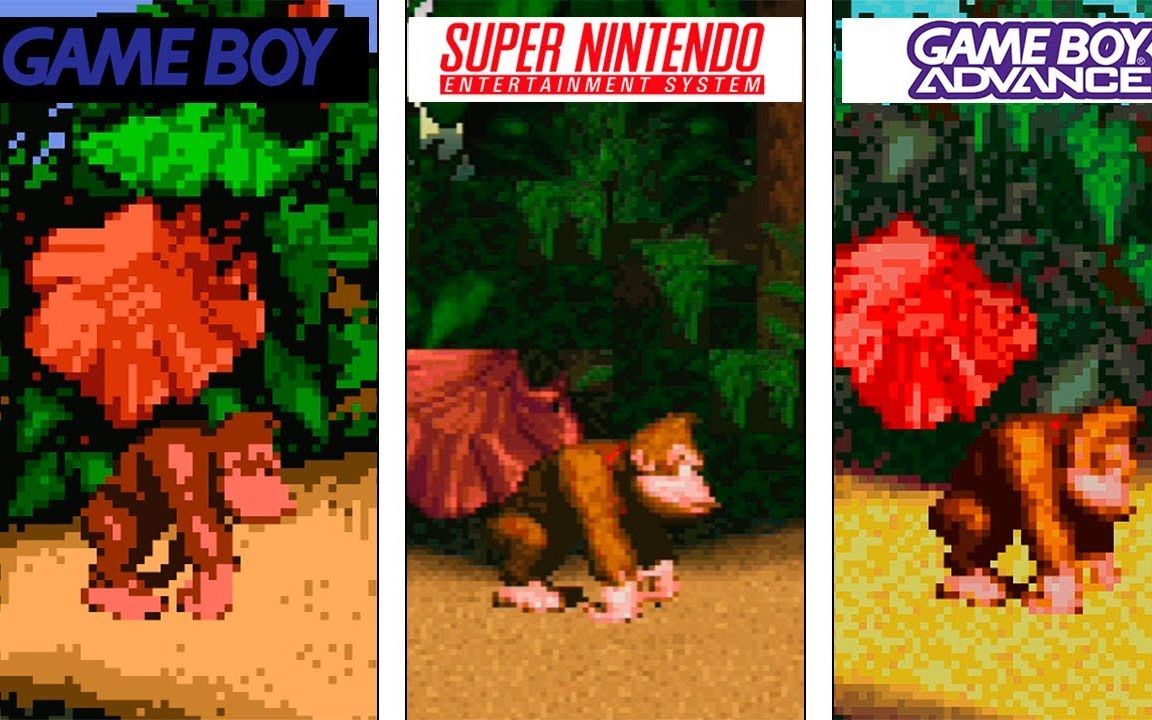 [图]任天堂经典游戏大金刚国度 SFC vs GBC vs GBA 画面对比！