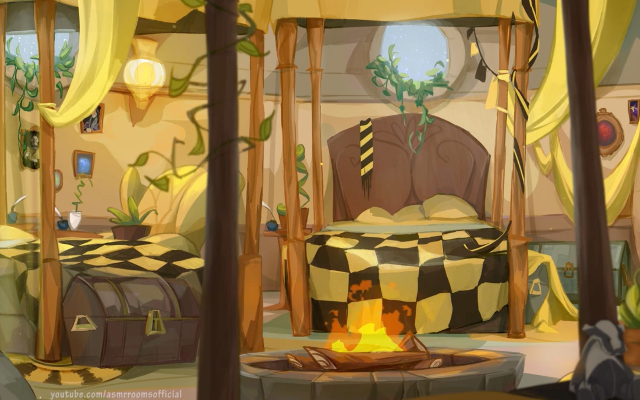 哈利波特氛围白噪音赫奇帕奇学院宿舍