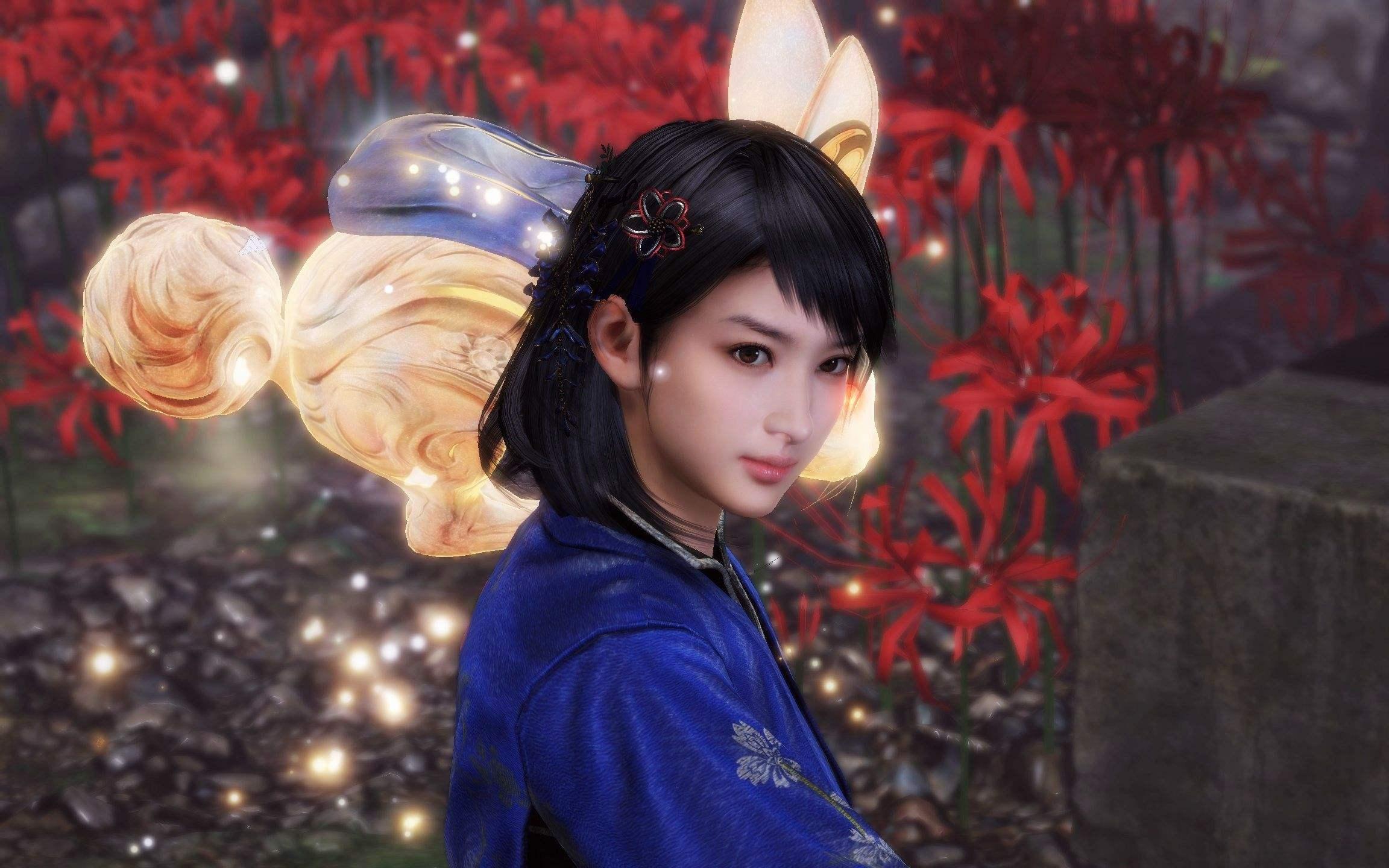 【仁王】鬼女 第一个无伤的boss!太激动了! 美女忍者阿胜的身世