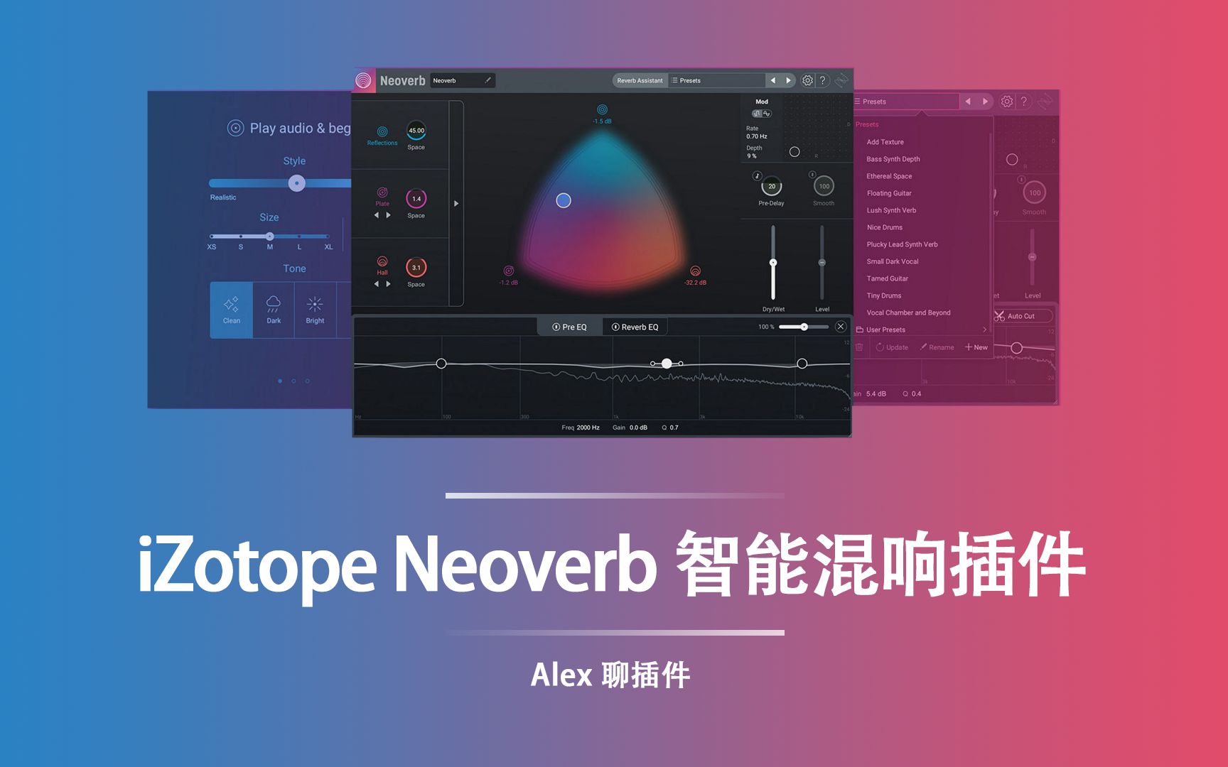 iZotope Neoverb 智能混响插件  非常全面智能的混响工具哔哩哔哩bilibili