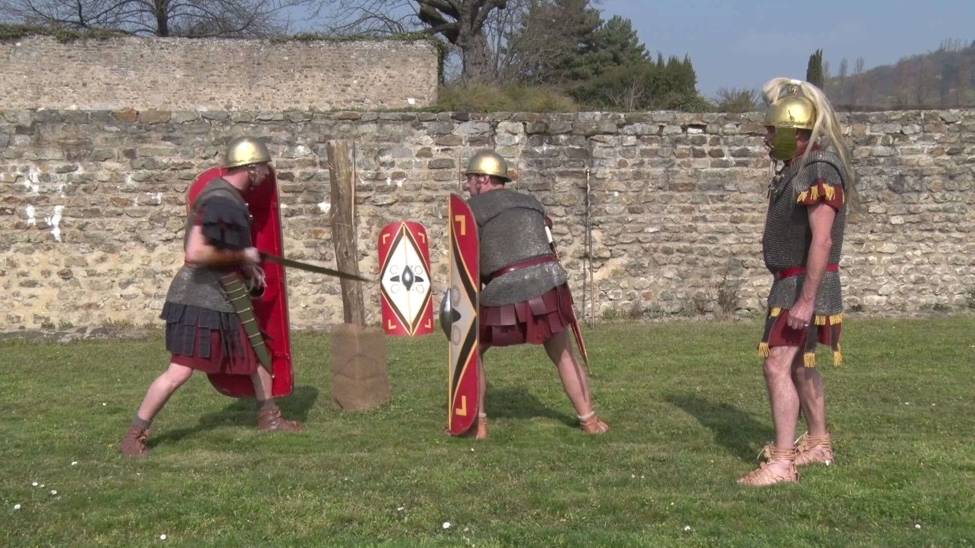 罗马军团士兵步兵基础战斗科目训练复原演示