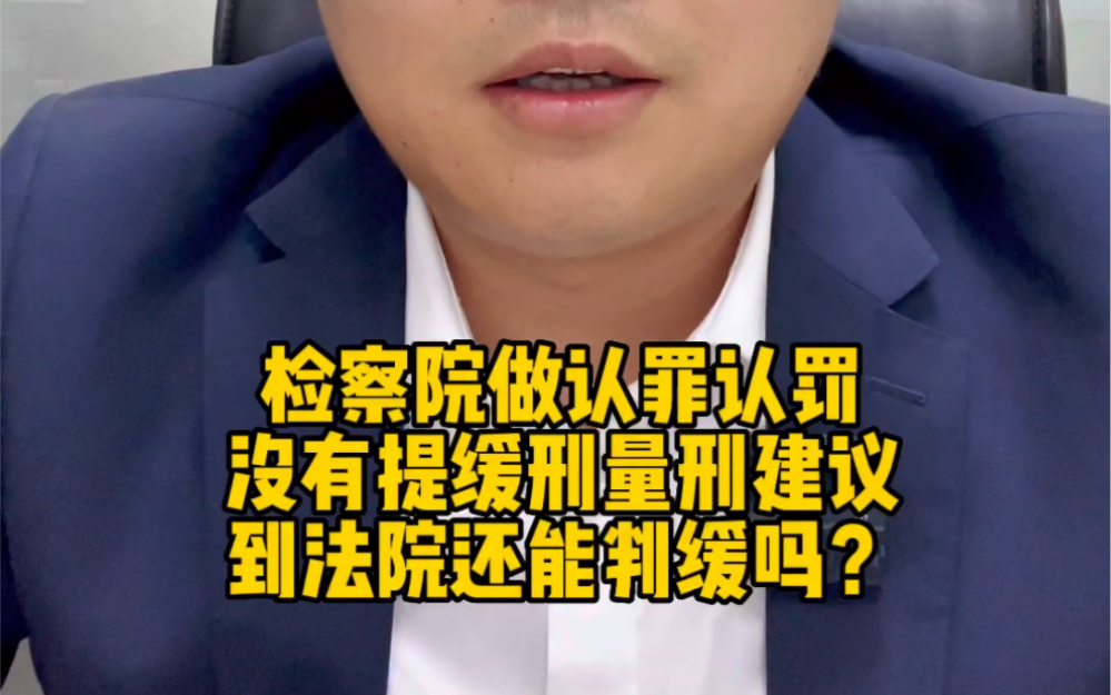 检察院做认罪认罚没有量缓刑建议,到了法院还能判缓吗?哔哩哔哩bilibili