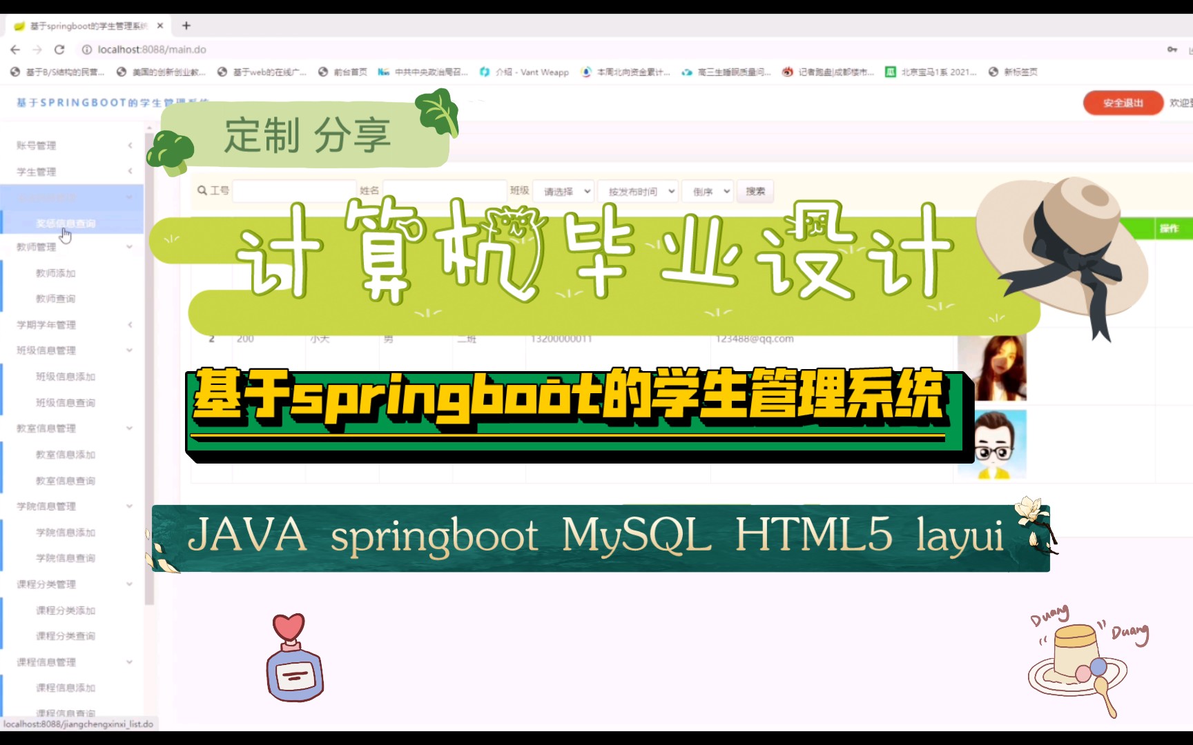 (JAVA计算机毕业设计)基于springboot的学生管理系统设计与实现,计算机程序设计,计算机程序代做,网站设计,程序代做,课程设计,学习教程资料视...