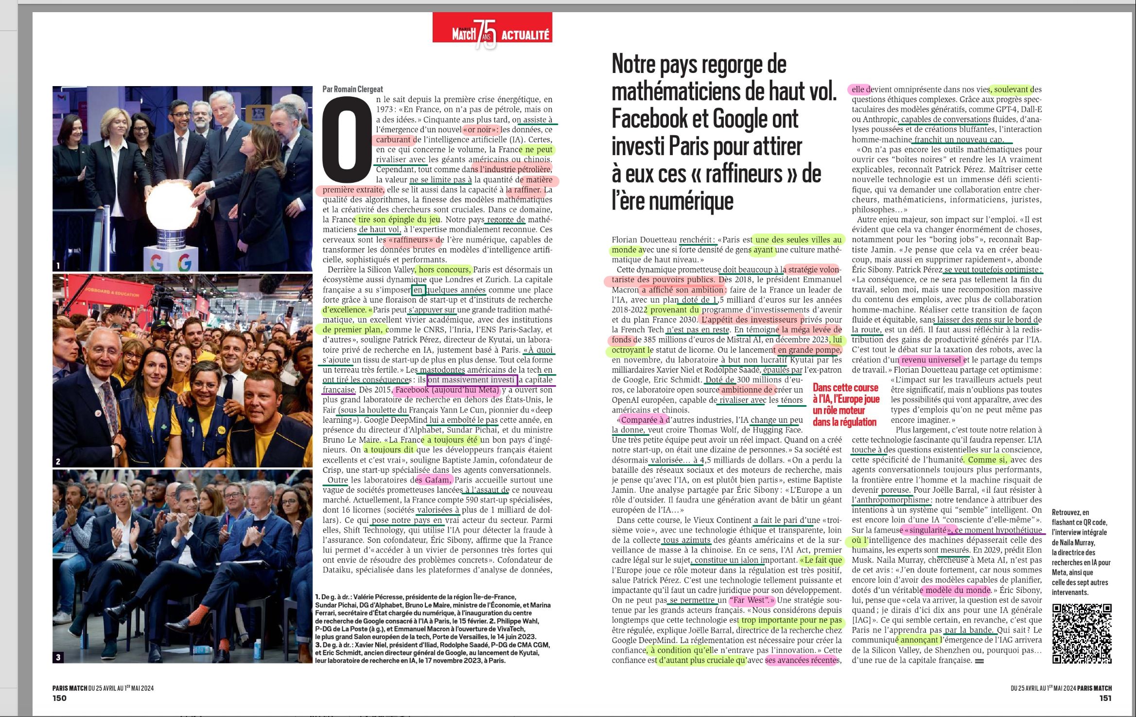 【法语精读团】Paris Match《巴黎竞赛周刊》75周年特刊.圆桌.03.法国成为人工智能新高地(下)哔哩哔哩bilibili