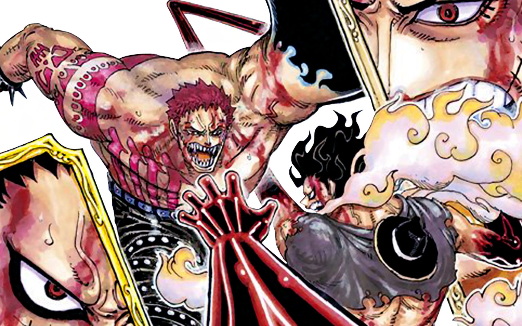 一口气看完《海贼王》最燃一战!蛇人路飞vs不败卡二!五皇诞生!