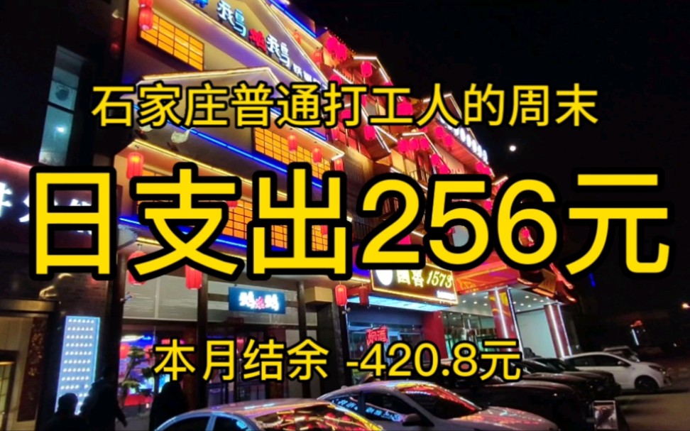 石家庄普通打工人休息的一天,今日支出256元,本月结余420.8元哔哩哔哩bilibili