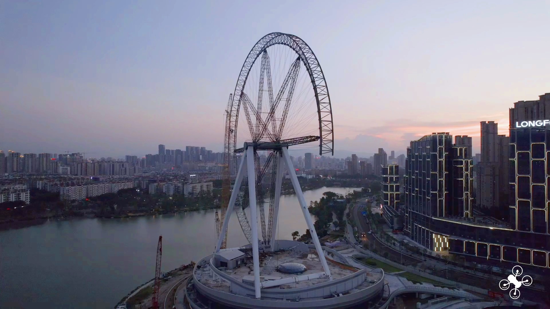 大疆2s之福州晋安湖摩天轮_哔哩哔哩_bilibili