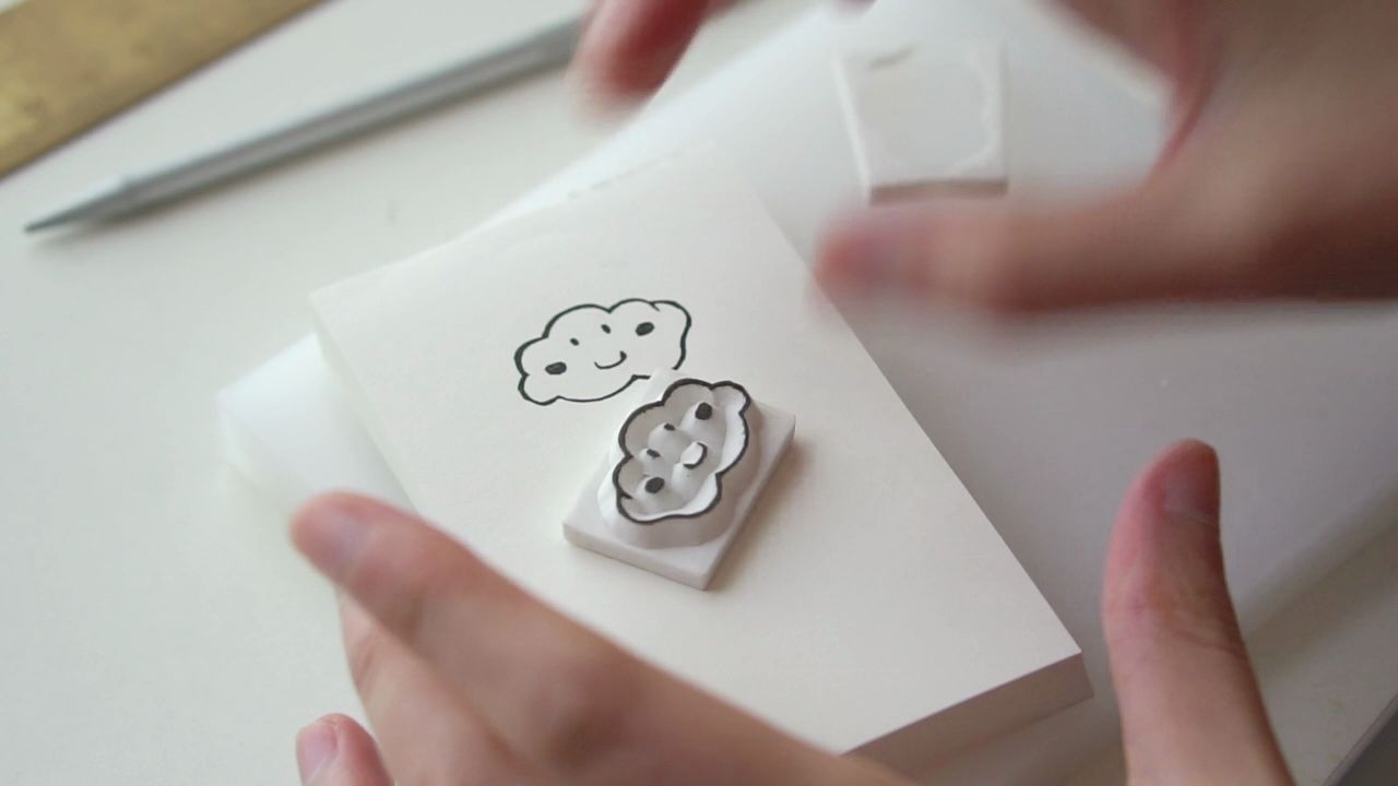 橡皮章外平留白教程三分钟学会外平白敲简单