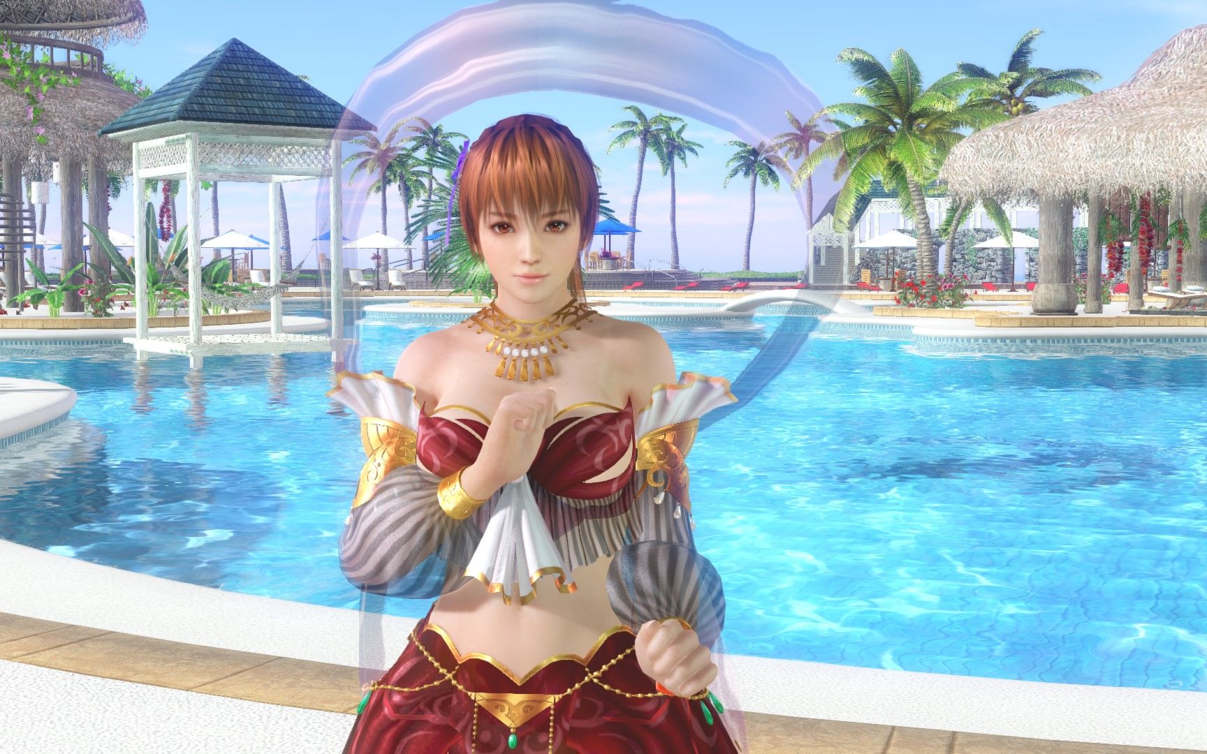 【游戏视频】【死或生 维纳斯假期】2周年霞的ssr套装抽到了哦_哔哩