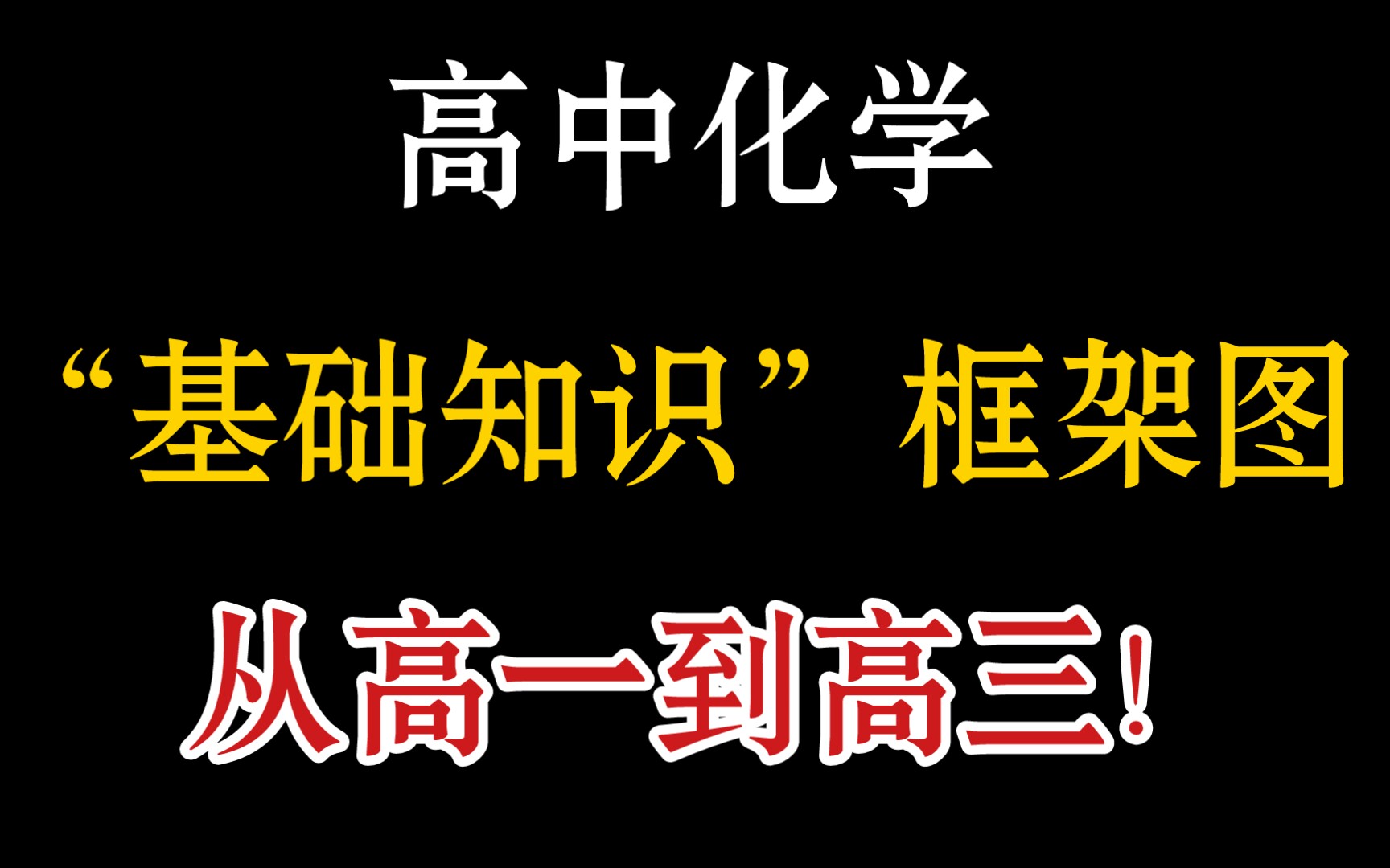 【高中化学】基础知识框架结构,知识点一目了然!哔哩哔哩bilibili