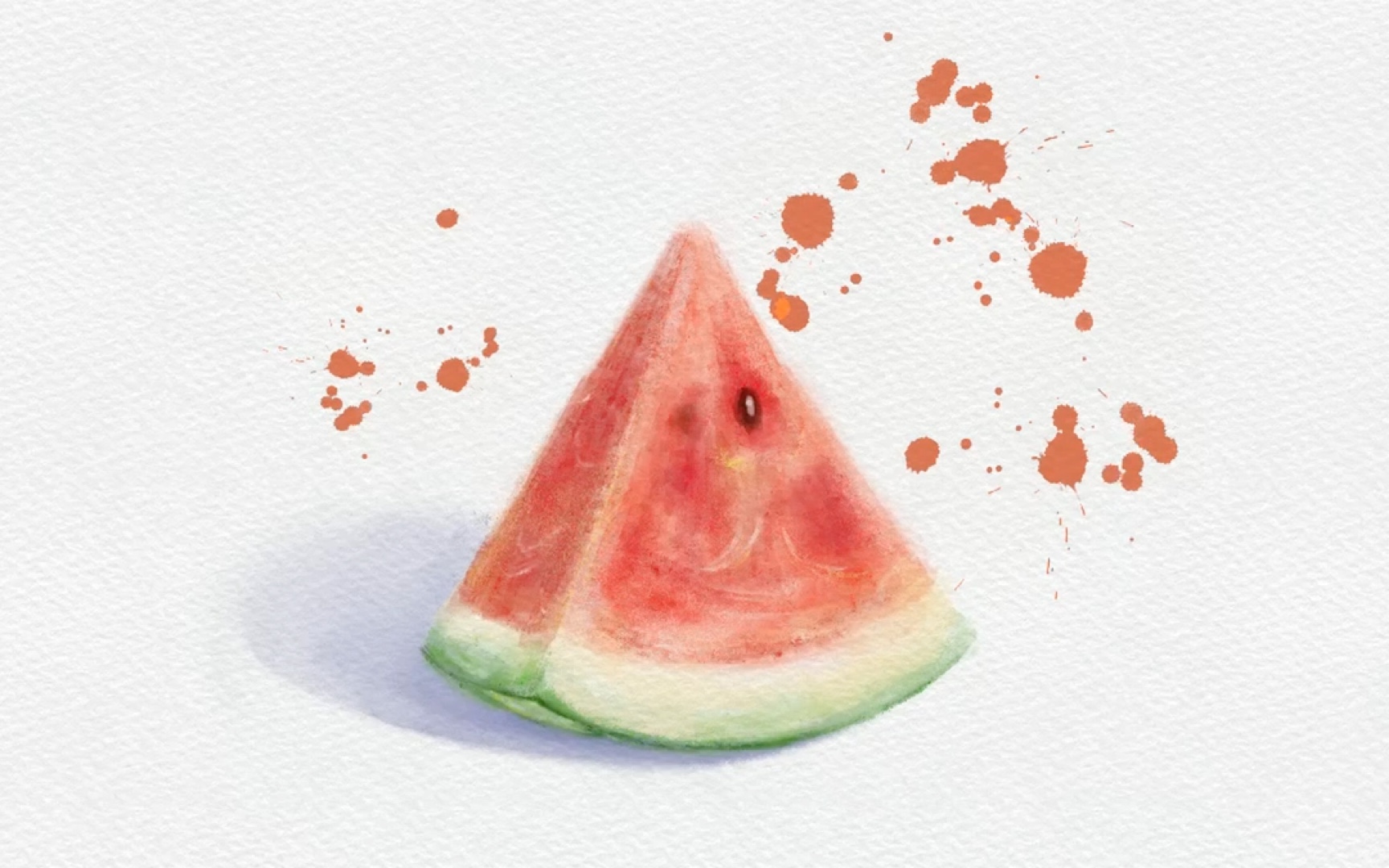 水彩系列一之西瓜