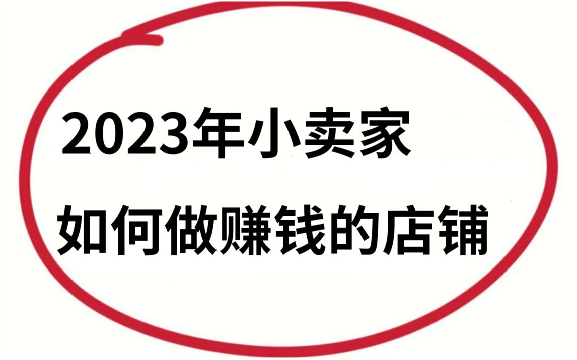 2023年了小卖家如何做赚钱的店铺!开网店|淘宝运营|电商运营|淘宝运营新手|淘宝店铺|淘宝开店|电商入门|货源哔哩哔哩bilibili