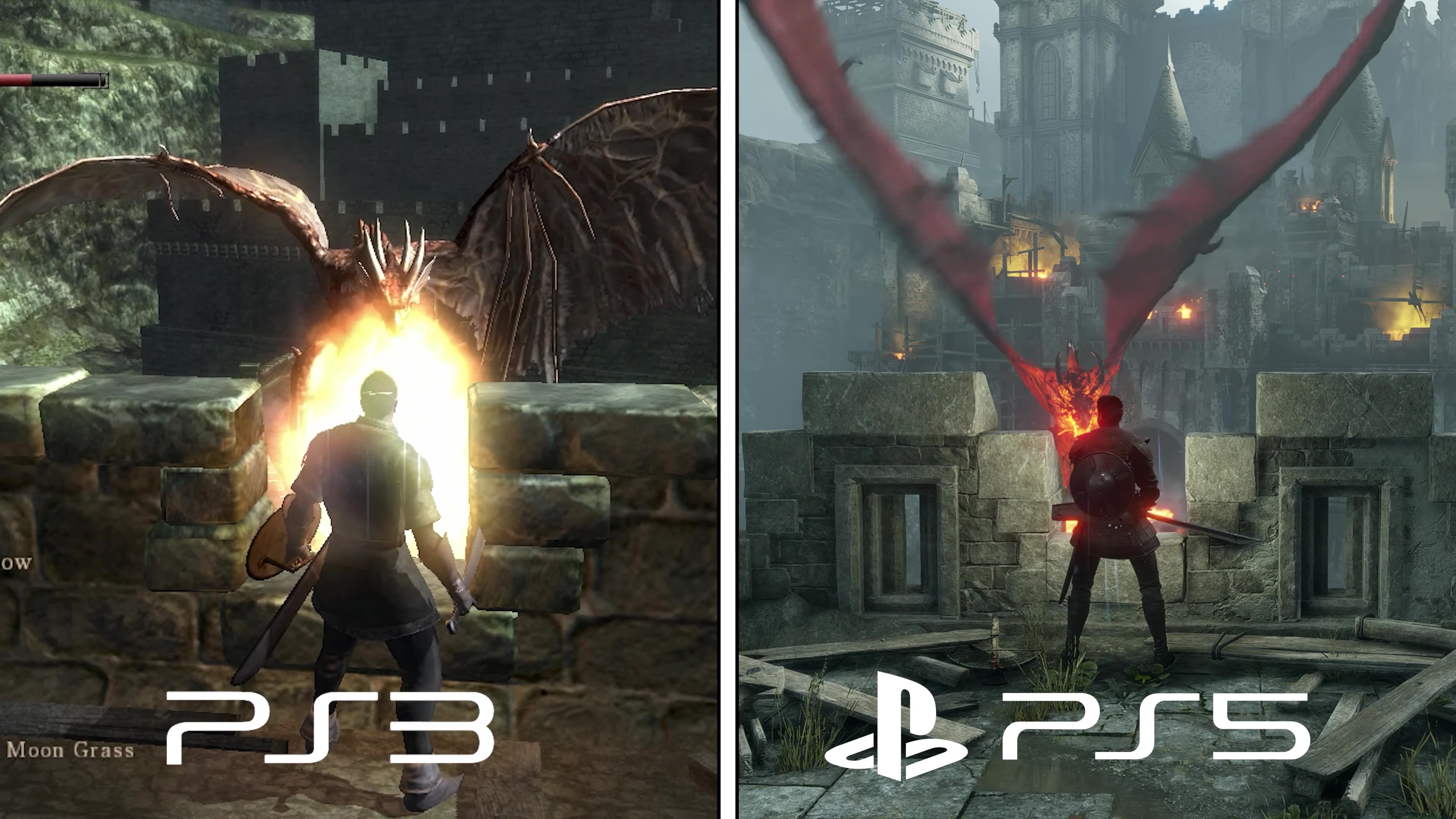 [图]Demon's Souls Remake Gameplay PS5 vs. PS3 Graphics Comparison