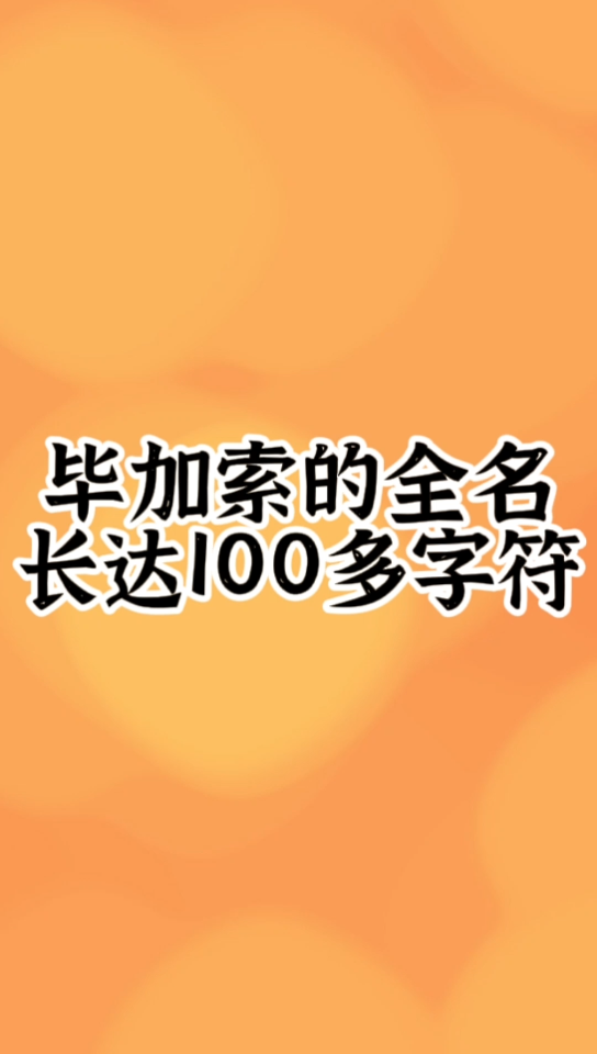 毕加索的全名长达100多字符哔哩哔哩bilibili